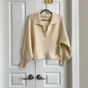 **NWT** cream sweater, size M/L